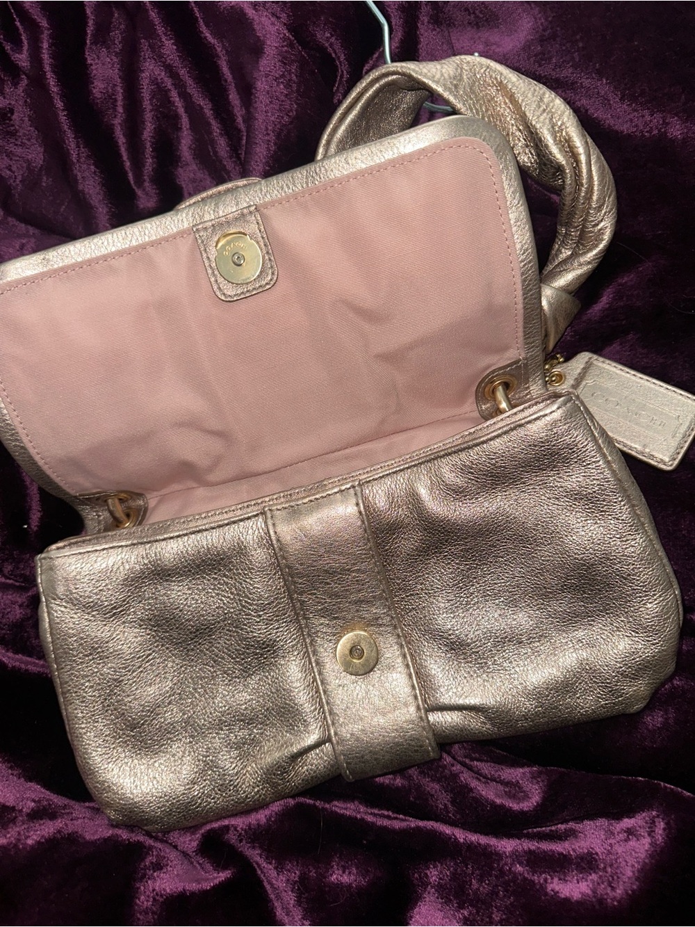 Coach Gold Metallic Madeline Shoulder Bag - Picture 6 of 7